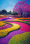 colorful flower maze
