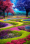 colorful flower maze