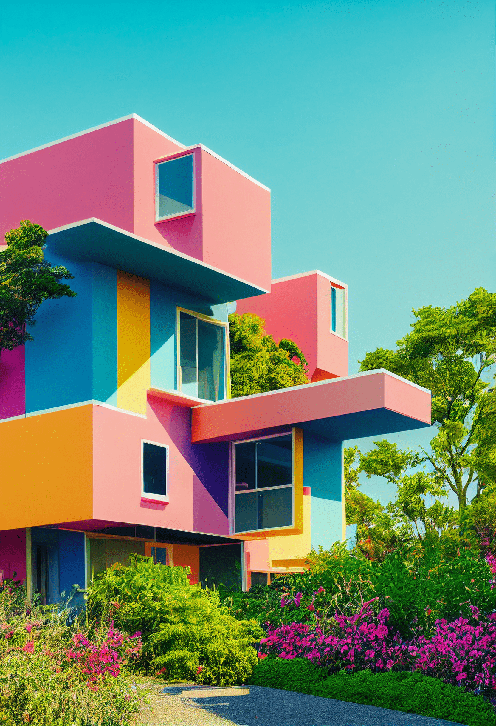 Futuristic home buildings