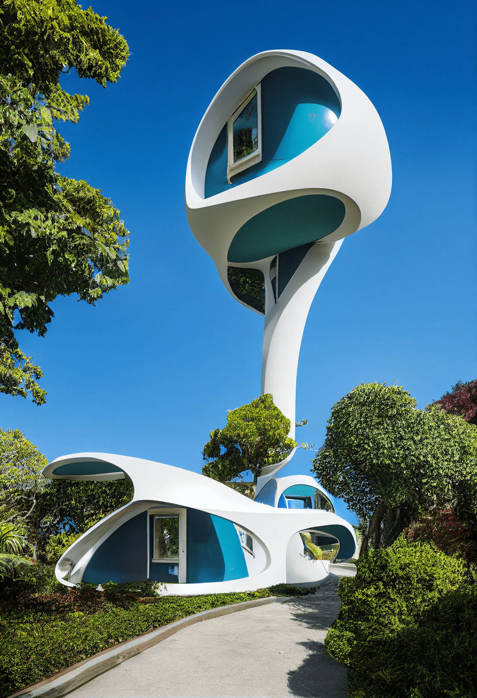 Futuristic home buildings
