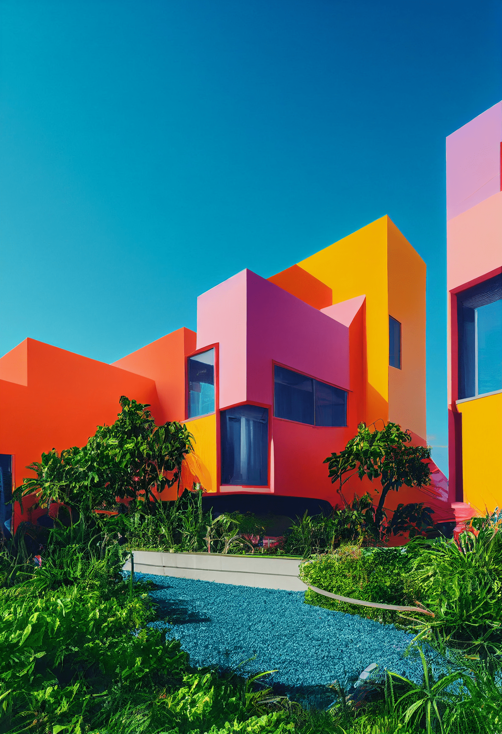 Futuristic home buildings