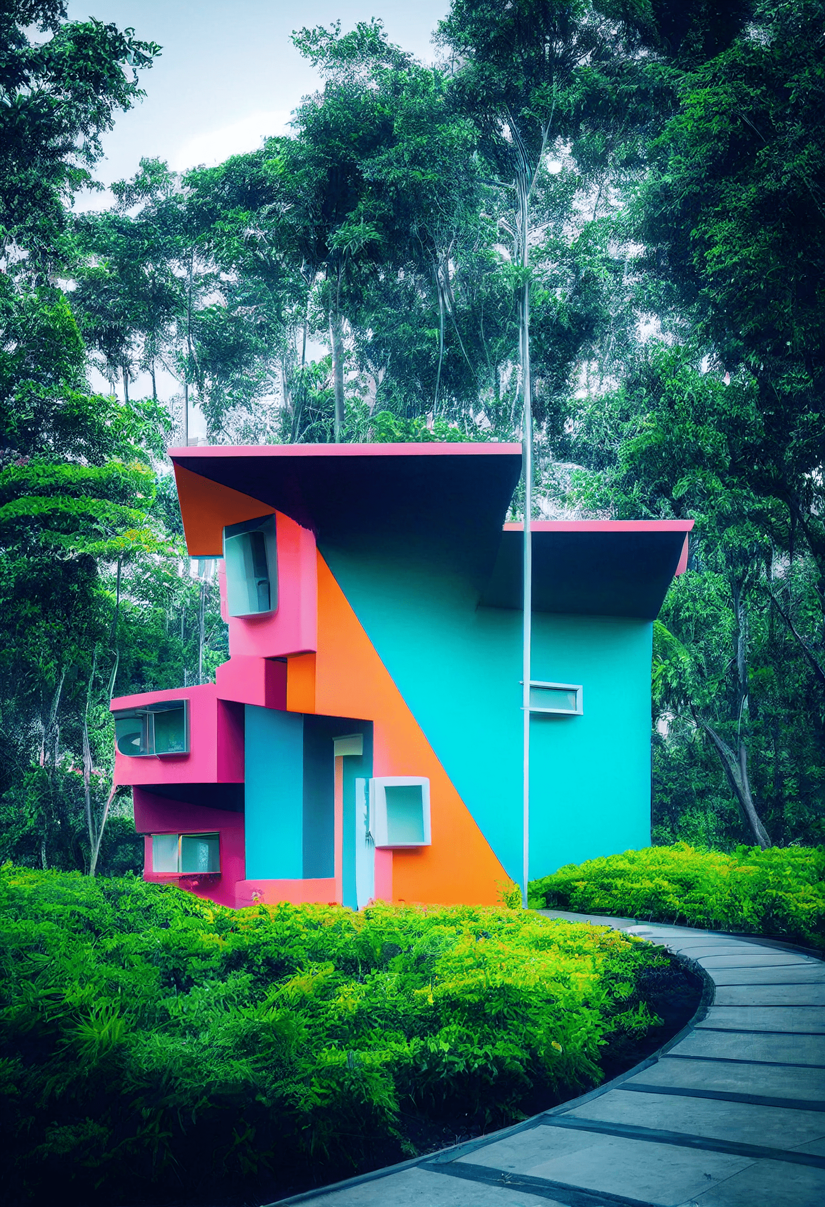 Futuristic home buildings