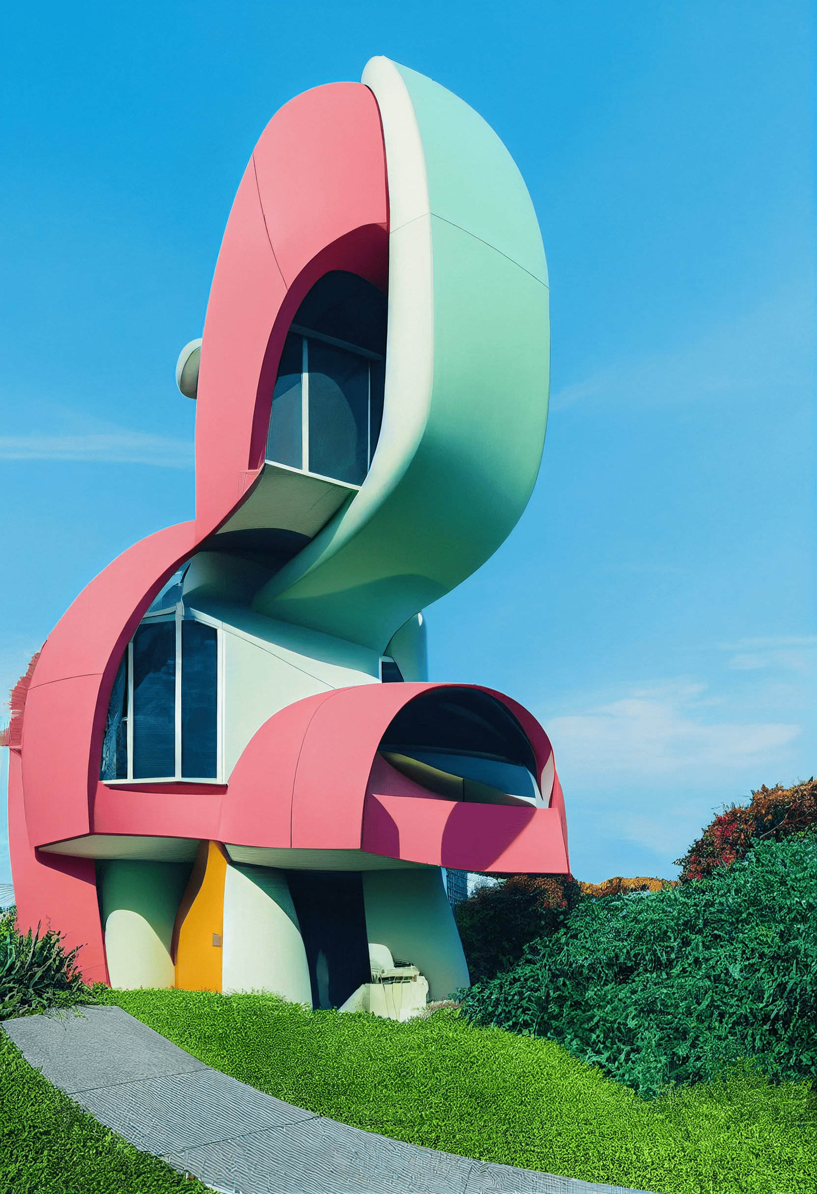 Futuristic home buildings