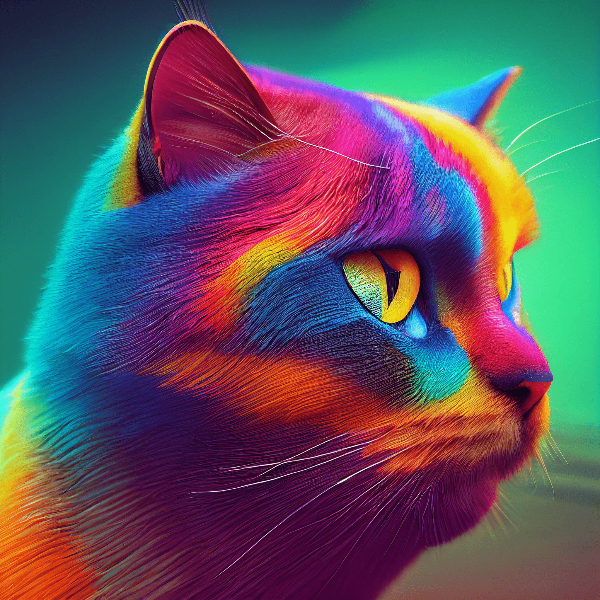 Colorful Magestic Meaws