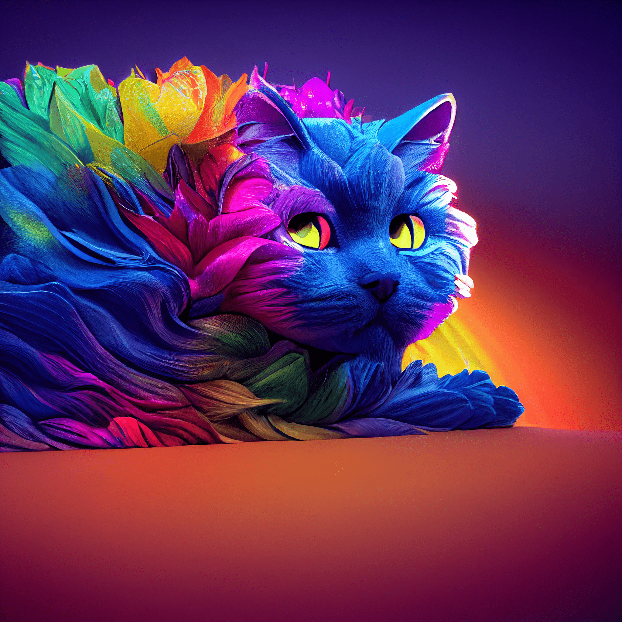 Colorful Magestic Meaws
