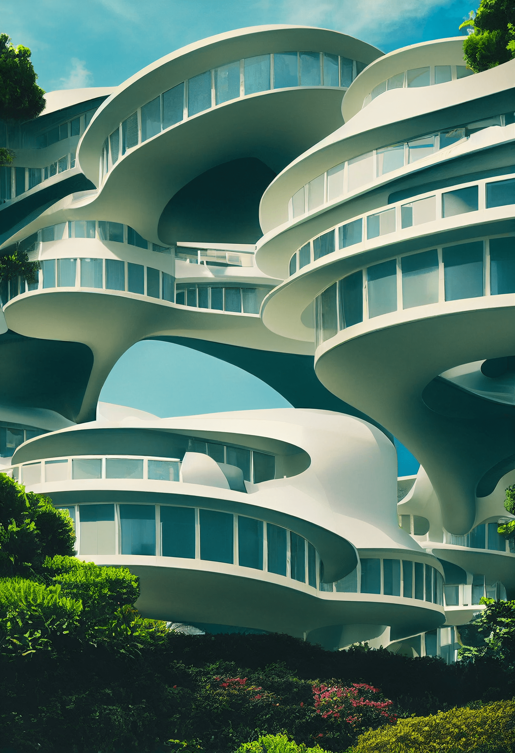 Futuristic home buildings