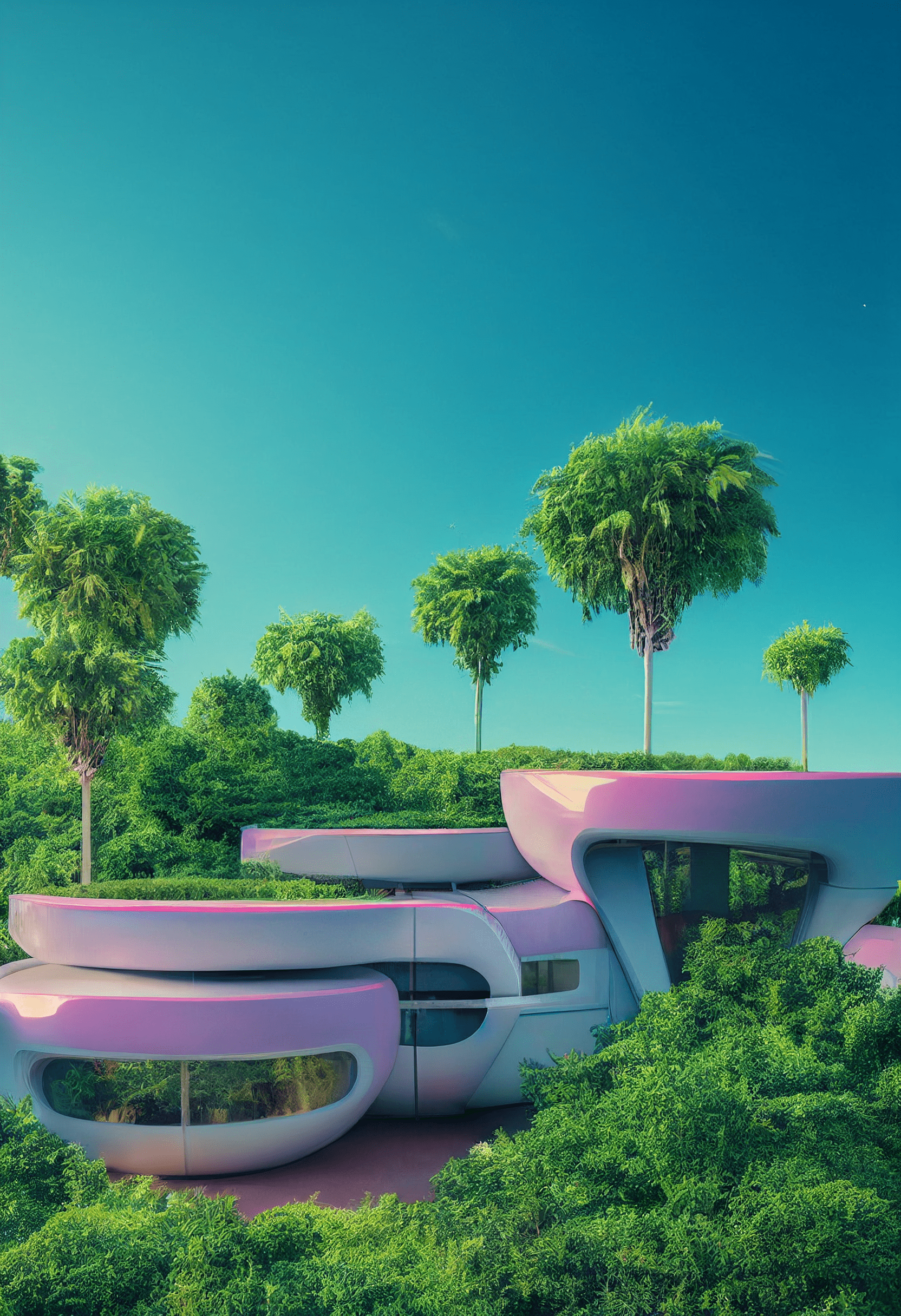Futuristic home buildings