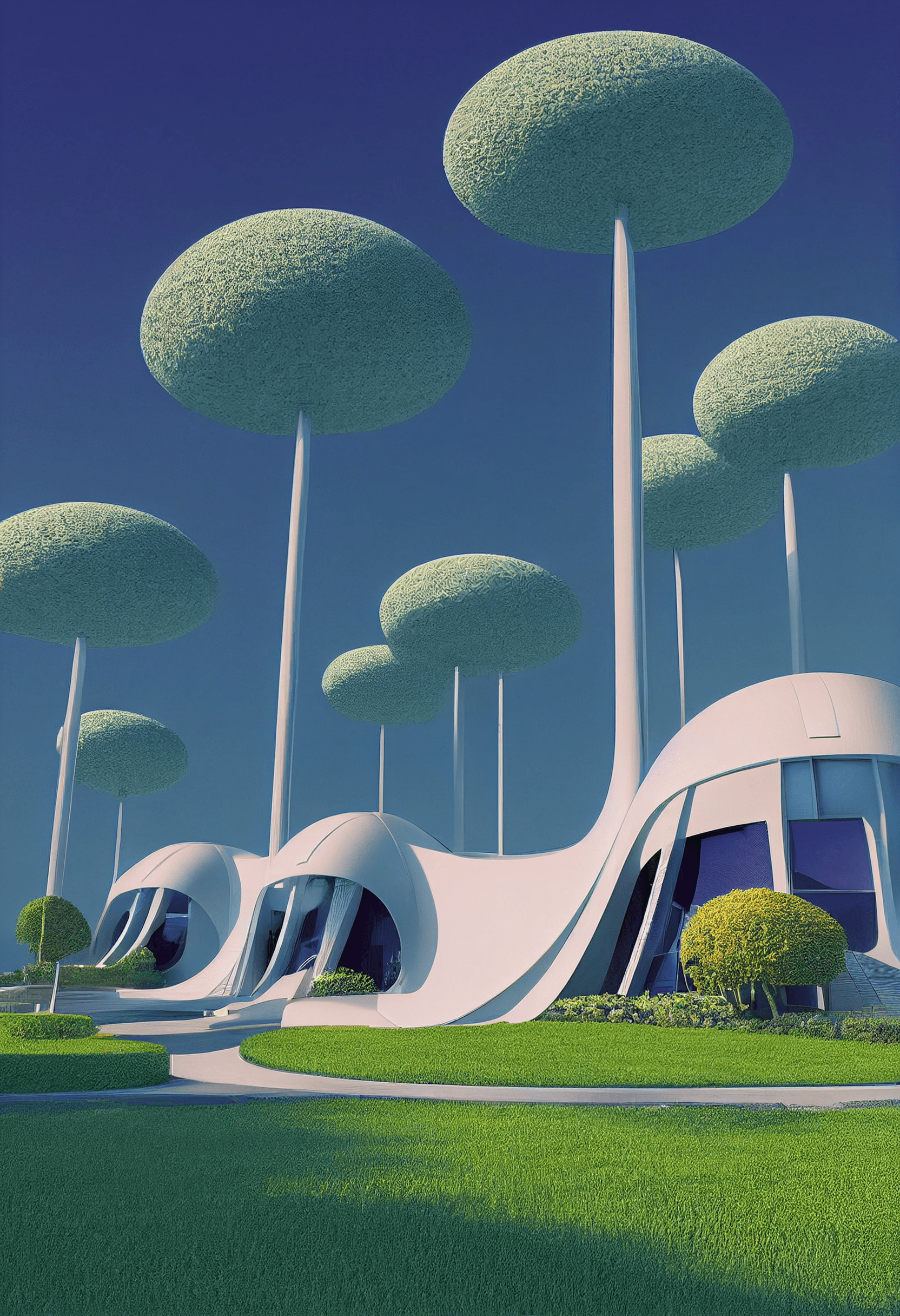 Futuristic home buildings