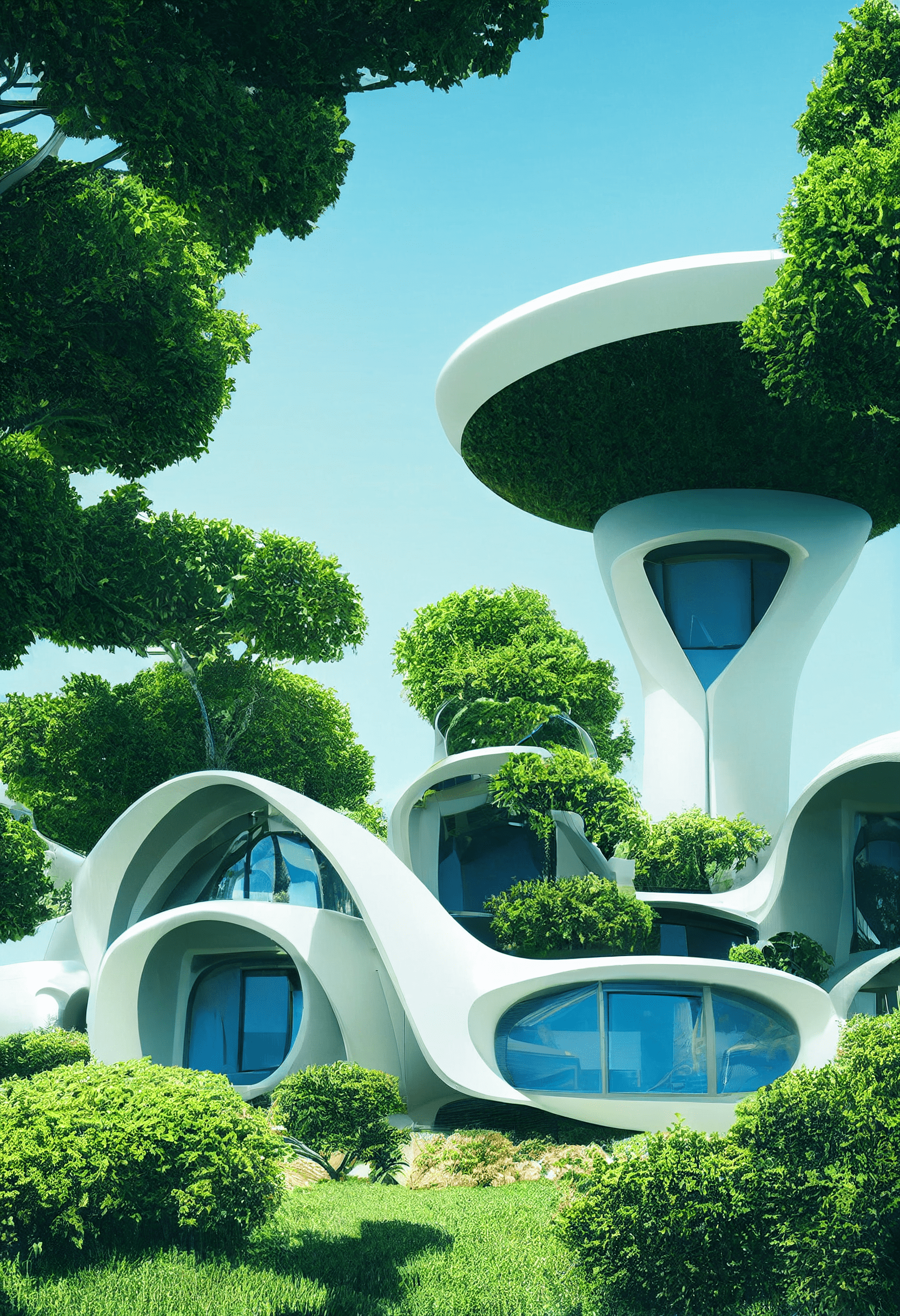 Futuristic home buildings