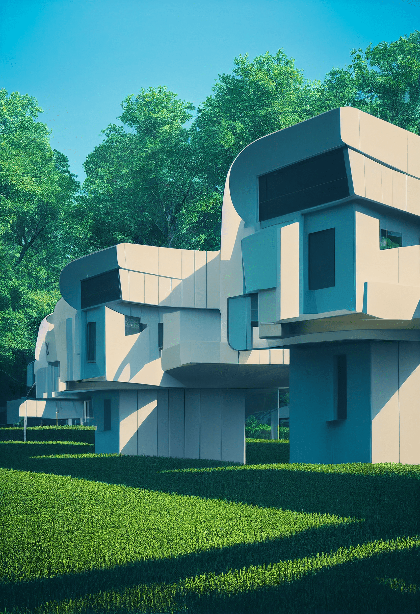 Futuristic home buildings