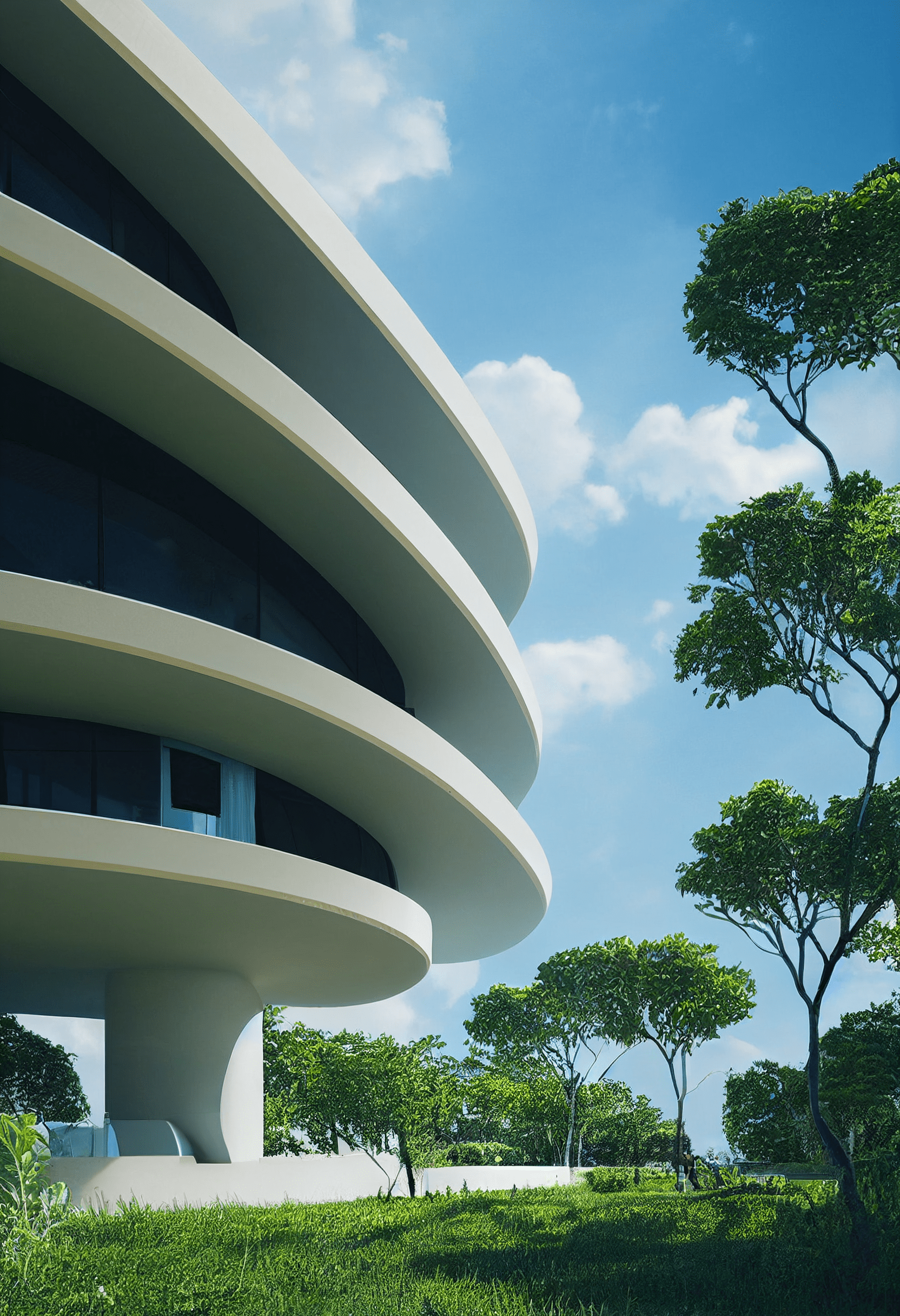 Futuristic home buildings