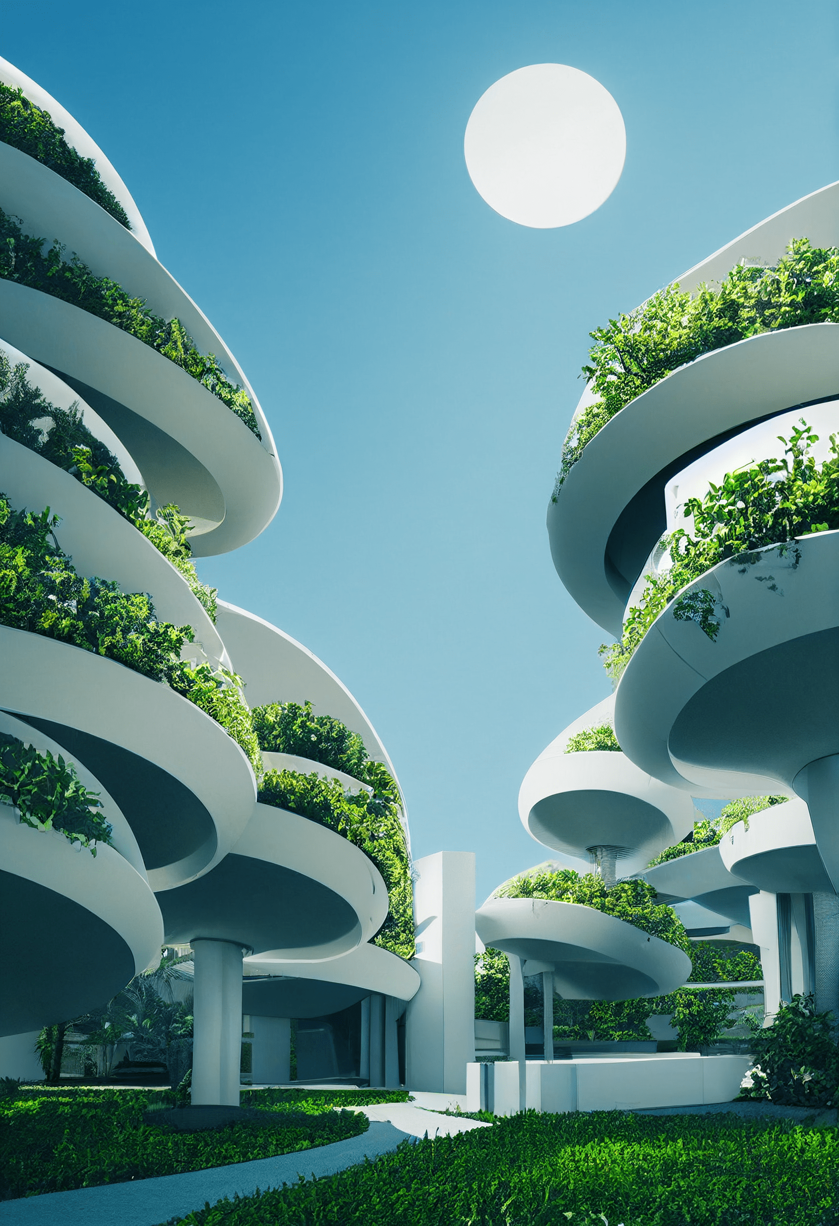Futuristic home buildings