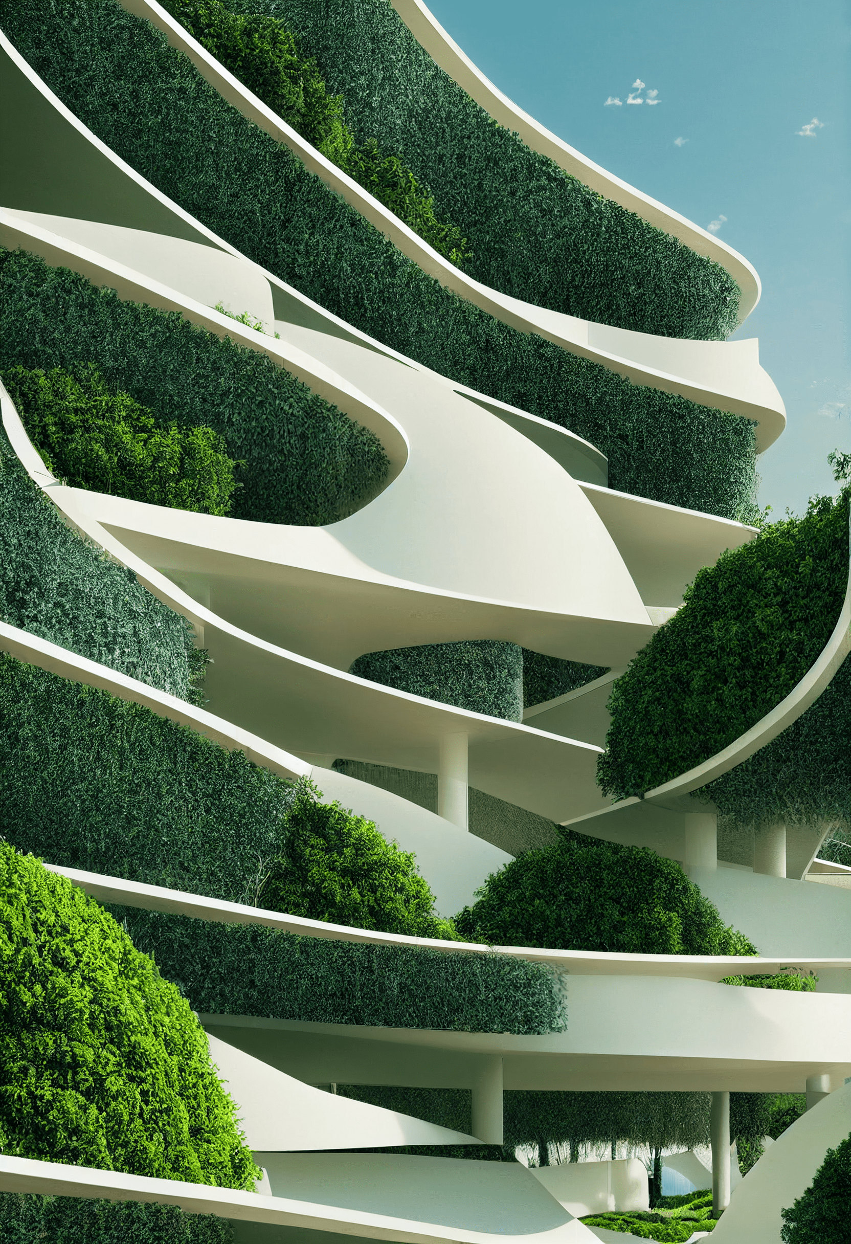 Futuristic home buildings