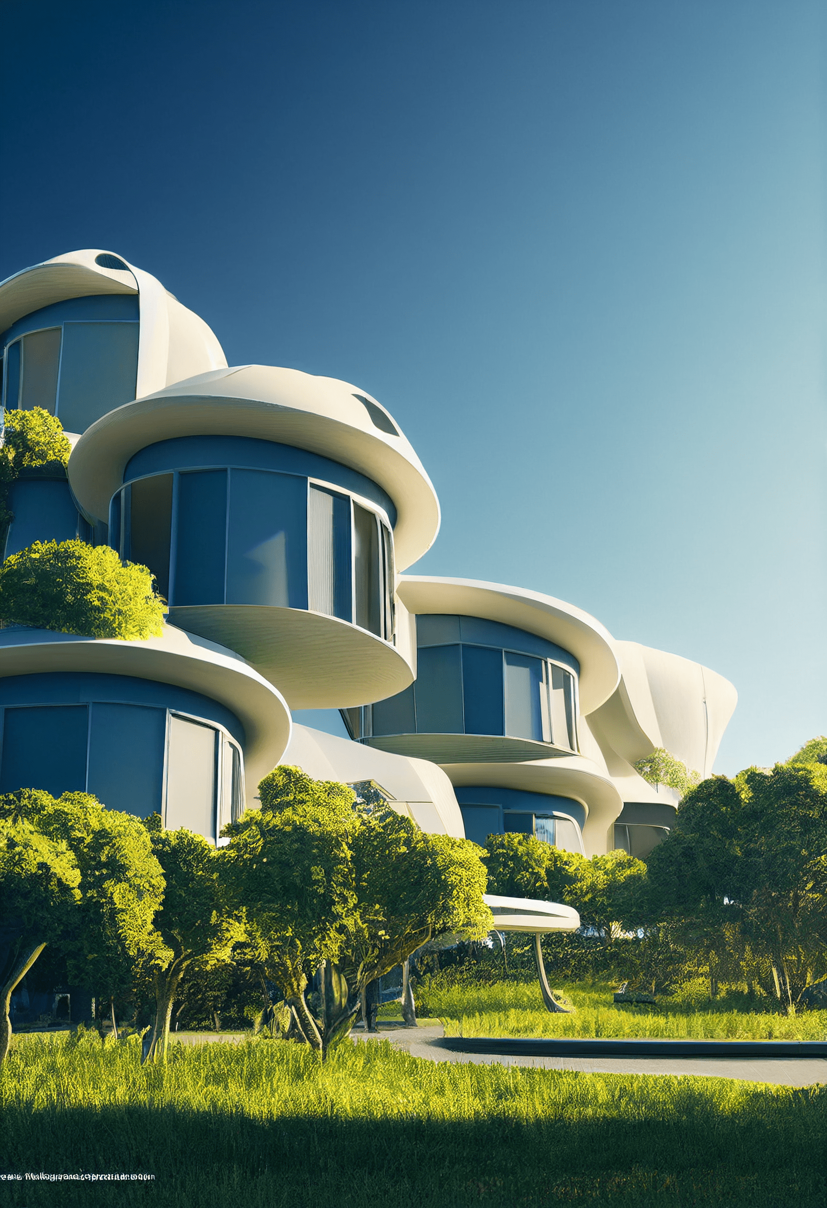 Futuristic home buildings