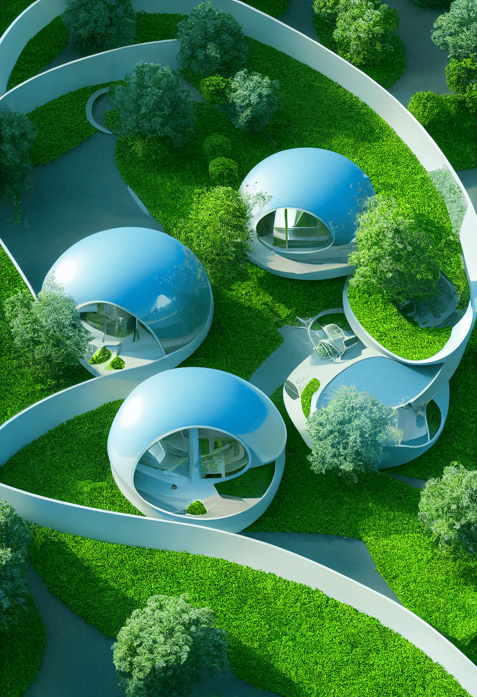 Futuristic home buildings