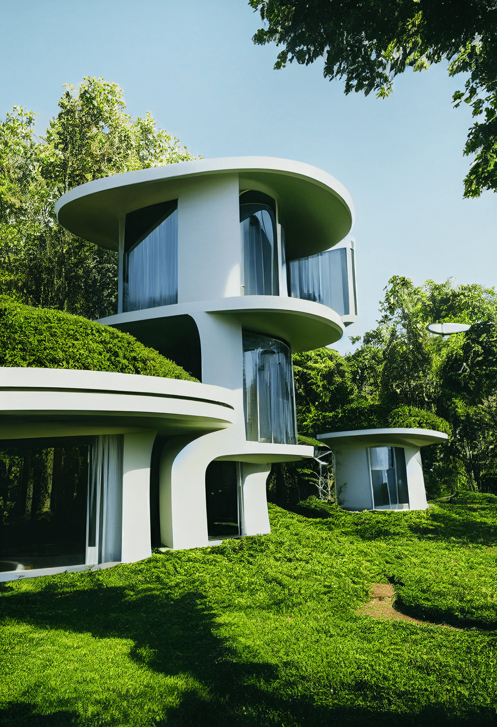Futuristic home buildings